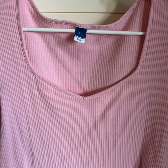 Pink Ribbed Women's Top - Picture 2 of 4